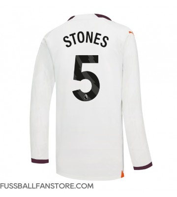 Manchester City John Stones #5 Replik Auswärtstrikot 2023-24 Langarm